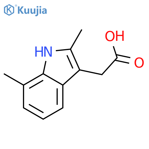 2-(2,7-dimethyl-1H-indol-3-yl)acetic acid structure
