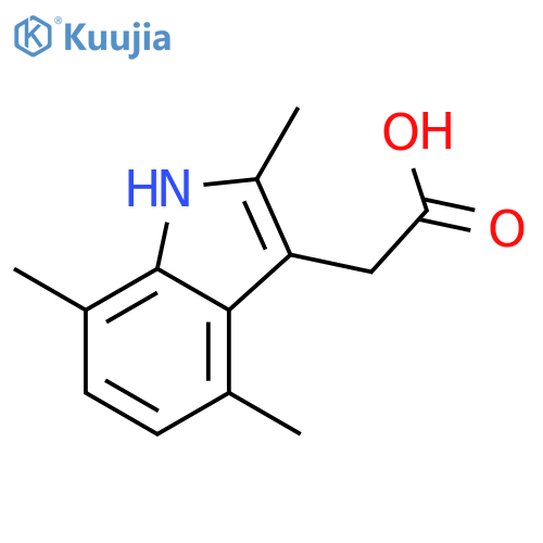 (2,4,7-trimethyl-1H-indol-3-yl)acetic Acid structure