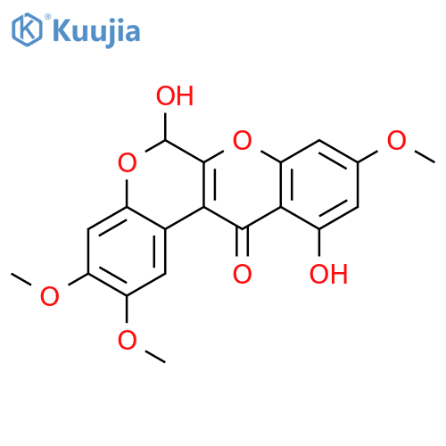 6,11-dihydroxy-2,3,9-trimethoxy-6H-chromeno[3,4-b]chromen-12-one structure