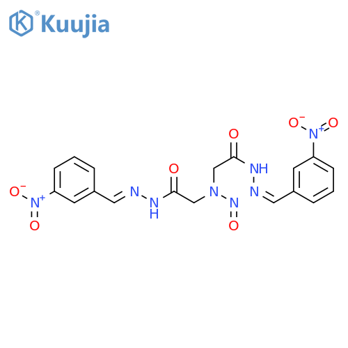 Glycine, N-[2-[[(3-nitrophenyl)methylene]hydrazino]-2-oxoethyl]-N-nitroso-,[(3-nitrophenyl)methylene]hydrazide(9CI) structure
