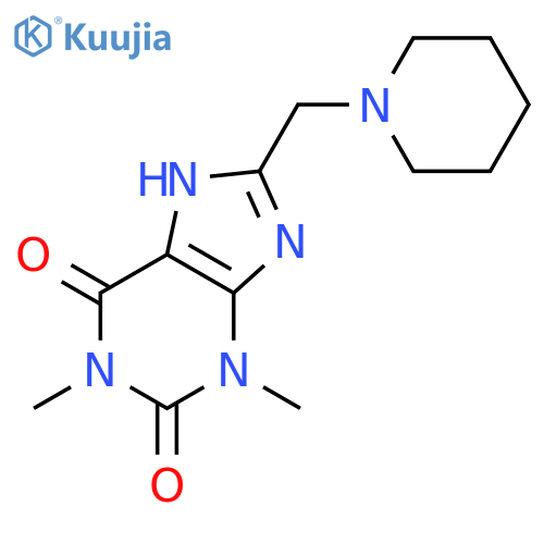 1,3-dimethyl-8-(piperidin-1-yl)methyl-2,3,6,7-tetrahydro-1H-purine-2,6-dione structure