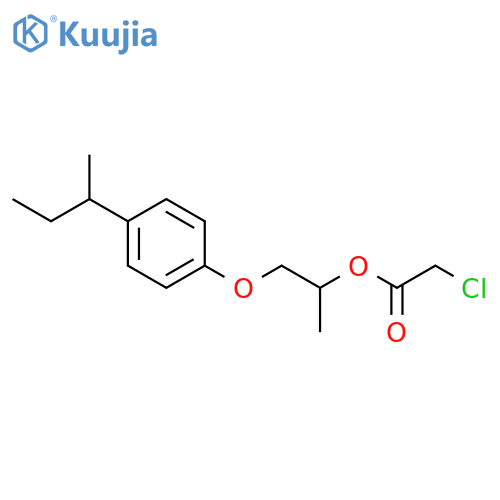 Acetic acid, 2-chloro-,1-methyl-2-[4-(1-methylpropyl)phenoxy]ethyl ester structure