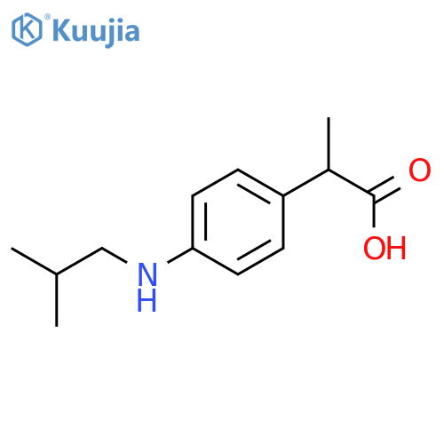 2-{4-[(2-methylpropyl)amino]phenyl}propanoic acid structure