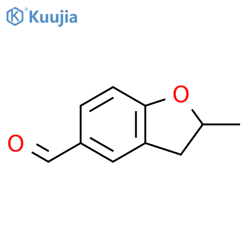 2-methyl-2,3-dihydro-1-benzofuran-5-carbaldehyde structure