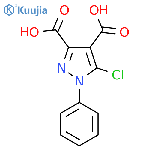 5-Chloro-1-phenyl-1H-pyrazole-3,4-dicarboxylic acid structure