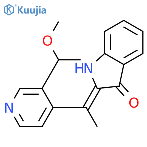 3H-Indol-3-one,1,2-dihydro-2-[1-[3-(1-methoxyethyl)-4-pyridinyl]ethylidene]- structure