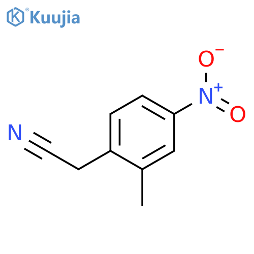 2-(2-methyl-4-nitrophenyl)acetonitrile structure
