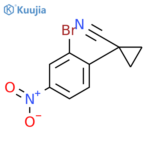 1-(2-bromo-4-nitrophenyl)cyclopropane-1-carbonitrile structure