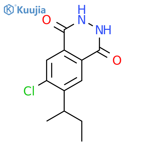 1,4-PHTHALAZINEDIONE, 6-CHLORO-2,3-DIHYDRO-7-(1-METHYLPROPYL)- structure