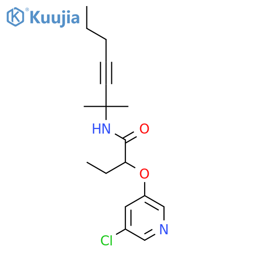BUTANAMIDE, 2-[(5-CHLORO-3-PYRIDINYL)OXY]-N-(1,1-DIMETHYL-2-HEXYNYL)- structure