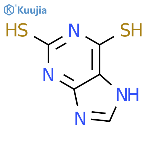 2,6-Dimercaptopurine structure