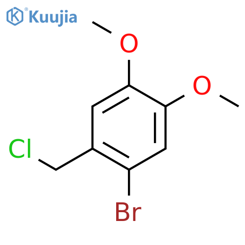 1-Bromo-2-(chloromethyl)-4,5-dimethoxybenzene structure