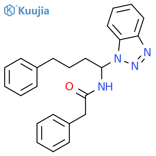 Benzeneacetamide, N-[1-(1H-benzotriazol-1-yl)-4-phenylbutyl]- structure