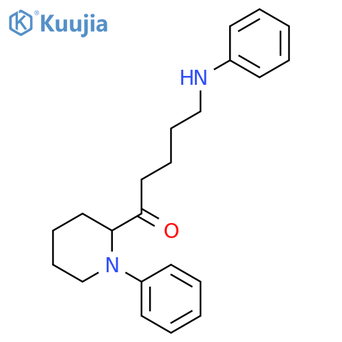 1-PENTANONE, 5-(PHENYLAMINO)-1-(1-PHENYL-2-PIPERIDINYL)- structure