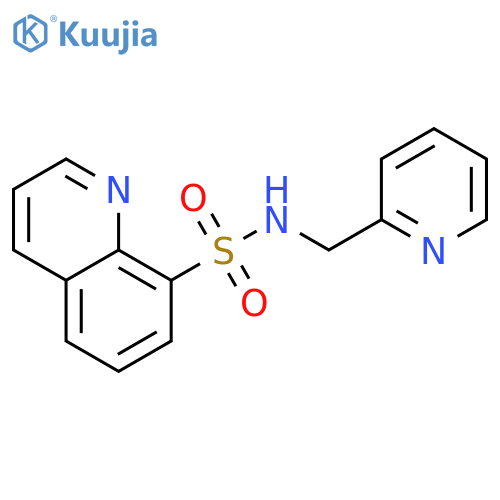 N-(pyridin-2-yl)methylquinoline-8-sulfonamide structure