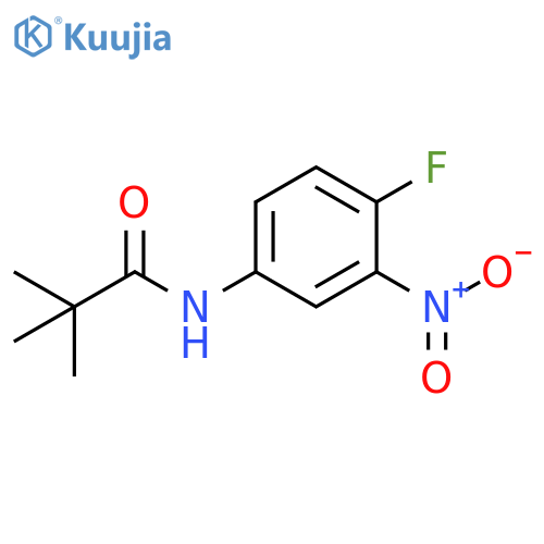 (4-fluoro-3-nitrophenyl)carbamic acid tert butyl ester structure