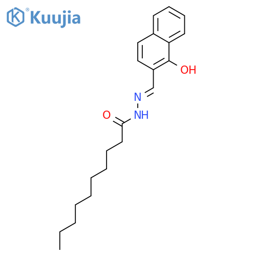 Decanoic acid (1-hydroxy-naphthalen-2-ylmethylene)-hydrazide structure