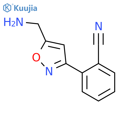 Benzonitrile, 2-[5-(aminomethyl)-3-isoxazolyl]- structure