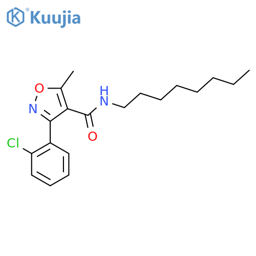 3-(2-Chlorophenyl)-5-methyl-N-octyl-1,2-oxazole-4-carboxamide structure