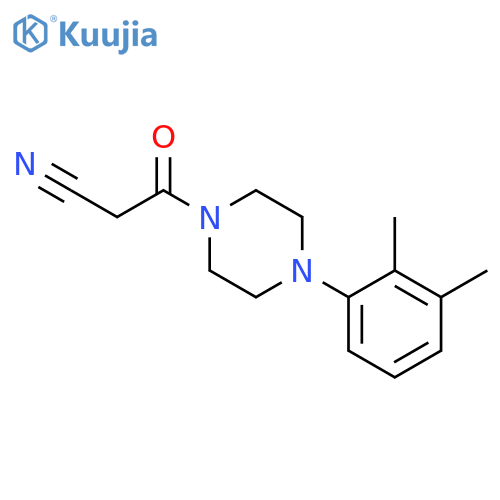 3-4-(2,3-Dimethylphenyl)piperazin-1-yl-3-oxopropanenitrile structure