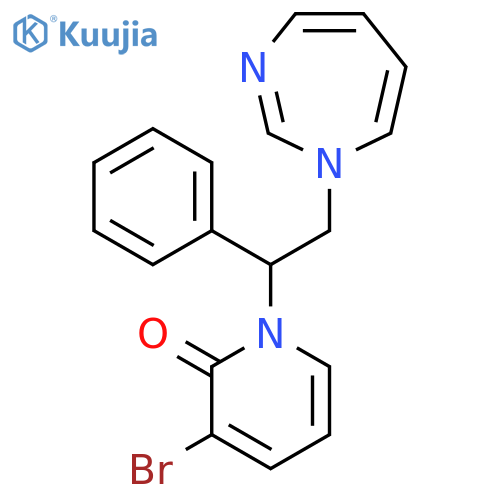 2(1H)-Pyridinone, 3-bromo-1-[2-(1H-1,3-diazepin-1-yl)-1-phenylethyl]- structure