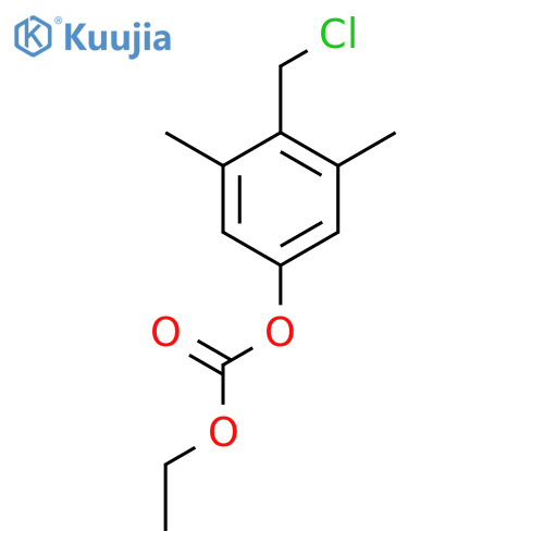 4-(Chloromethyl)-3,5-dimethylphenyl ethyl carbonate structure