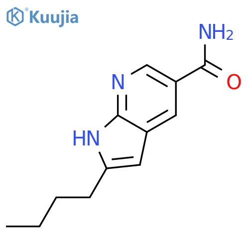1H-Pyrrolo[2,3-b]pyridine-5-carboxamide, 2-butyl- structure
