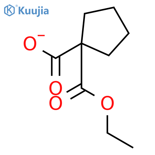 1,1-Cyclopentanedicarboxylic acid 1-ethyl ester structure