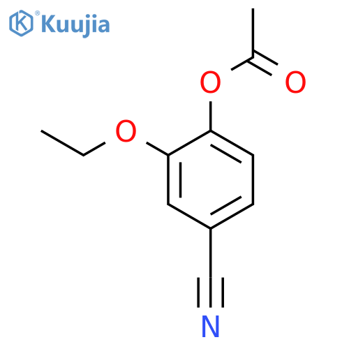 4-cyano-2-ethoxyphenyl acetate structure
