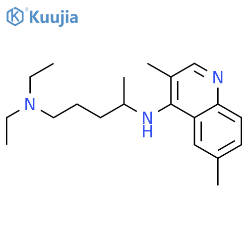 4-n-(3,6-dimethylquinolin-4-yl)-1-n,1-n-diethylpentane-1,4-diamine structure