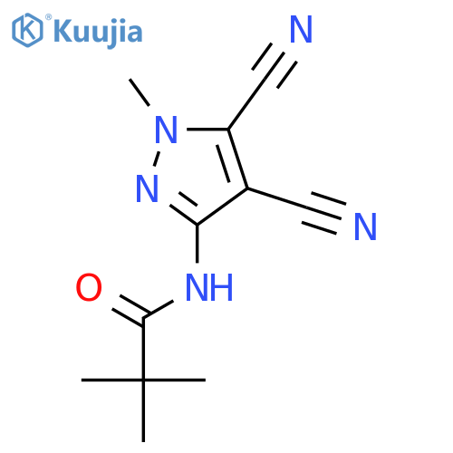 Propanamide,N-(4,5-dicyano-1-methyl-1H-pyrazol-3-yl)-2,2-dimethyl- structure