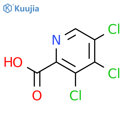 3,4,5-trichloropyridine-2-carboxylic acid structure