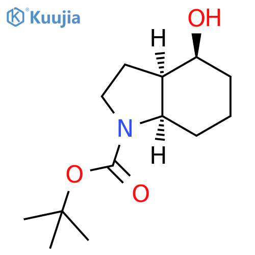 tert-butyl rel-(3aR,4S,7aR)-4-hydroxy-2,3,3a,4,5,6,7,7a-octahydroindole-1-carboxylate structure