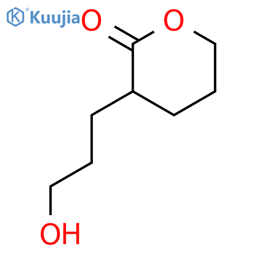 2H-PYRAN-2-ONE, TETRAHYDRO-3-(3-HYDROXYPROPYL)- structure