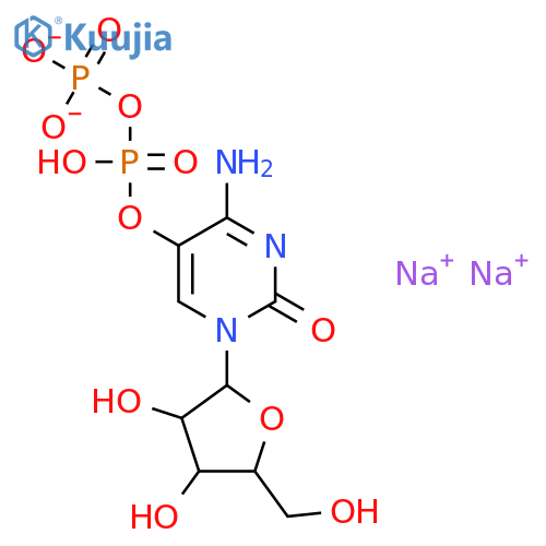 Sodium 4-amino-1-((2R,3R,4S,5R)-3,4-dihydroxy-5-(hydroxymethyl)tetrahydrofuran-2-yl)-2-oxo-1,2-dihydropyrimidin-5-yl hydrogendiphosphate structure