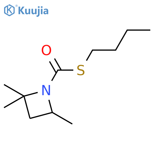 1-Azetidinecarbothioic acid, 2,2,4-trimethyl-, S-butyl ester structure