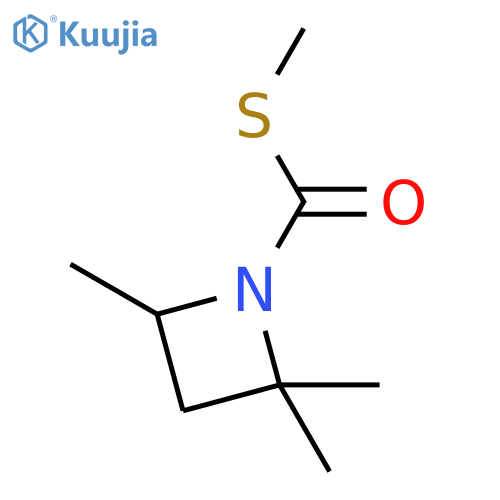 1-Azetidinecarbothioic acid, 2,2,4-trimethyl-, S-methyl ester structure