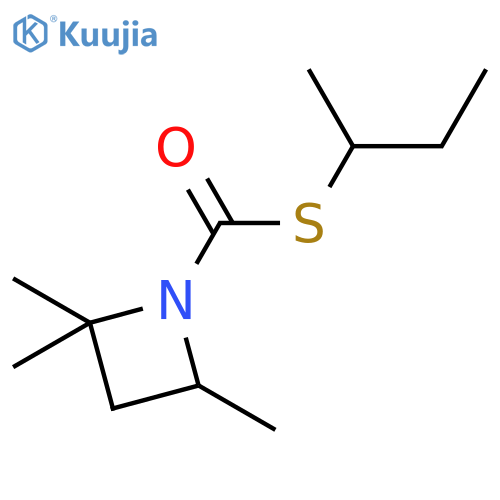 1-Azetidinecarbothioic acid, 2,2,4-trimethyl-, S-(1-methylpropyl) ester structure