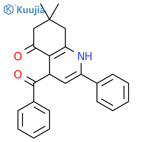 5(1H)-Quinolinone, 4-benzoyl-4,6,7,8-tetrahydro-7,7-dimethyl-2-phenyl- structure