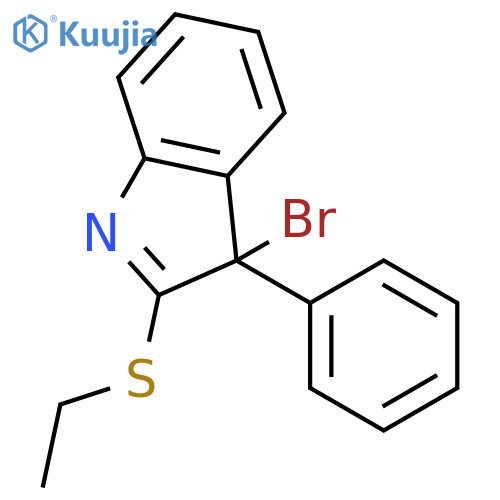 3H-Indole, 3-bromo-2-(ethylthio)-3-phenyl- structure
