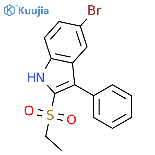 1H-Indole, 5-bromo-2-(ethylsulfonyl)-3-phenyl- structure