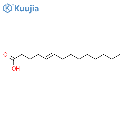 (E)-tetradec-5-enoic acid structure
