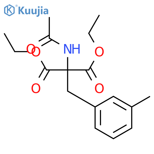 Propanedioic acid,2-(acetylamino)-2-[(3-methylphenyl)methyl]-, 1,3-diethyl ester structure