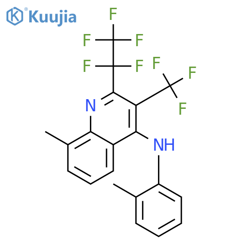 (8-Methyl-2-pentafluoroethyl-3-trifluoromethyl-quinolin-4-yl)-o-tolyl-amine structure