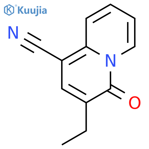 4H-QUINOLIZINE-1-CARBONITRILE, 3-ETHYL-4-OXO- structure