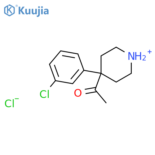 4-acetyl-4-(3-chlorophenyl)piperidinium chloride structure