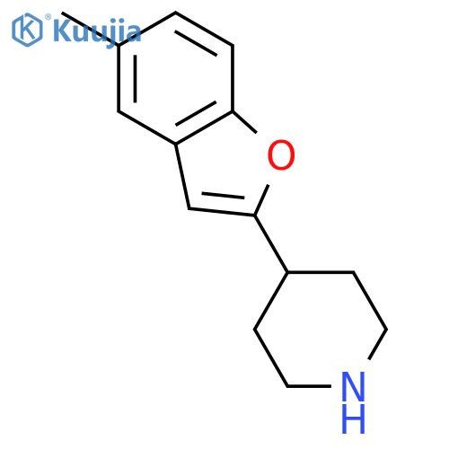 PIPERIDINE, 4-(5-METHYL-2-BENZOFURANYL)- structure