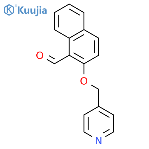1-NAPHTHALENECARBOXALDEHYDE, 2-(4-PYRIDINYLMETHOXY)- structure