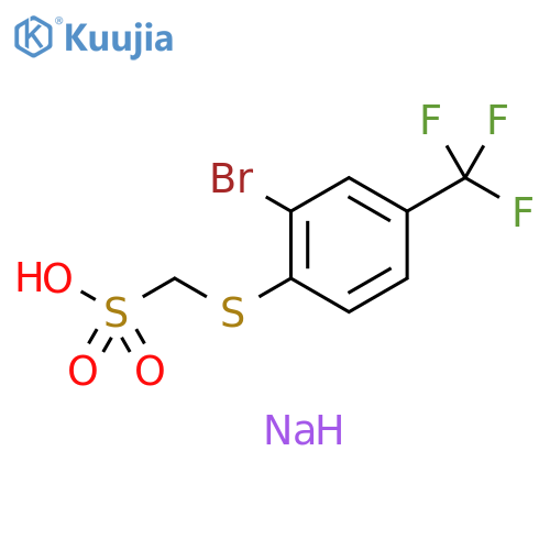 Methanesulfonic acid, [[2-bromo-4-(trifluoromethyl)phenyl]thio]-, sodiumsalt structure