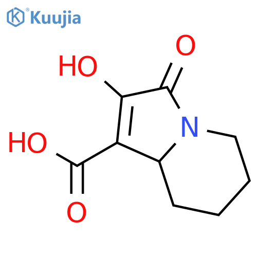 3,5,6,7,8,8a-hexahydro-2-hydroxy-3-oxo-1-Indolizinecarboxylic acid structure